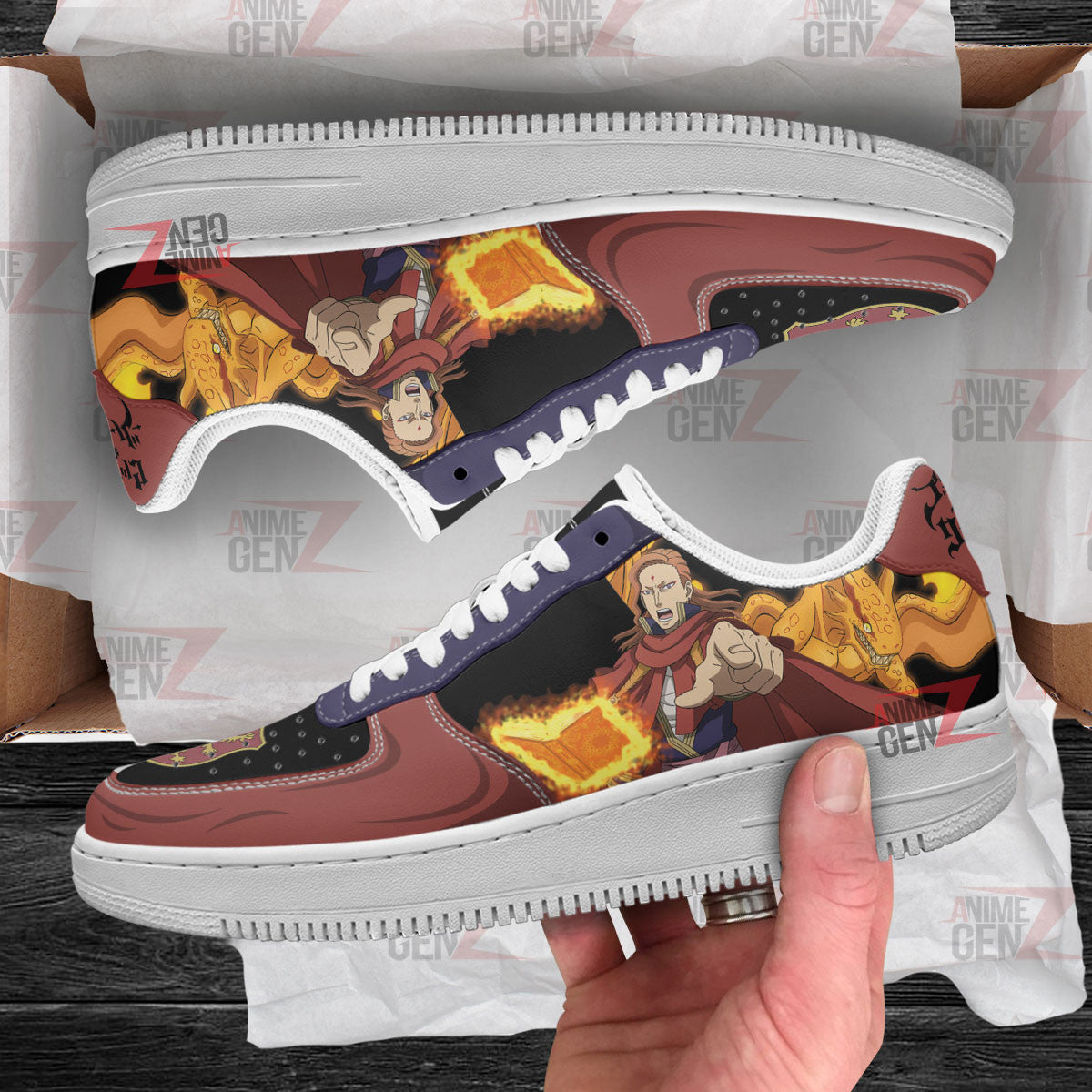 Black Clover Fuegoleon Vermillion Air Sneakers Custom Anime Shoes