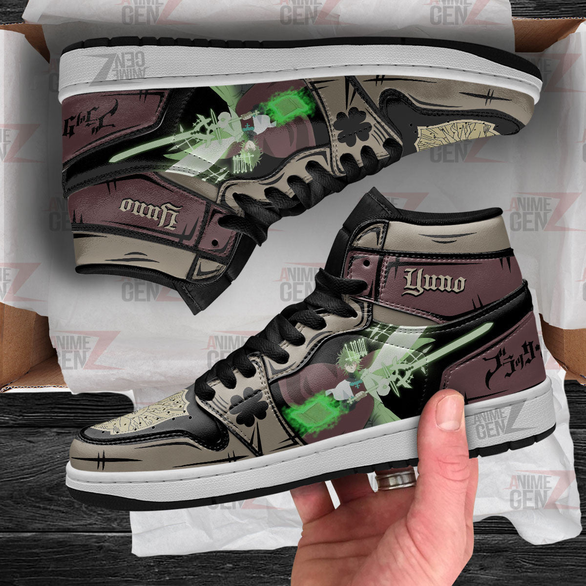 Yuno JD Sneakers Black Clover Custom Anime Shoes