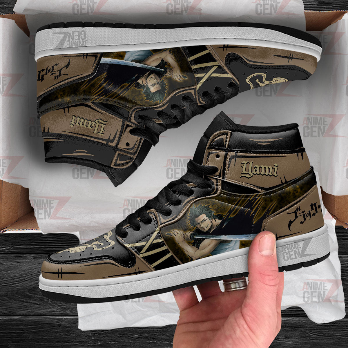 Yami Sukehiro JD Sneakers Black Clover Custom Anime Shoes