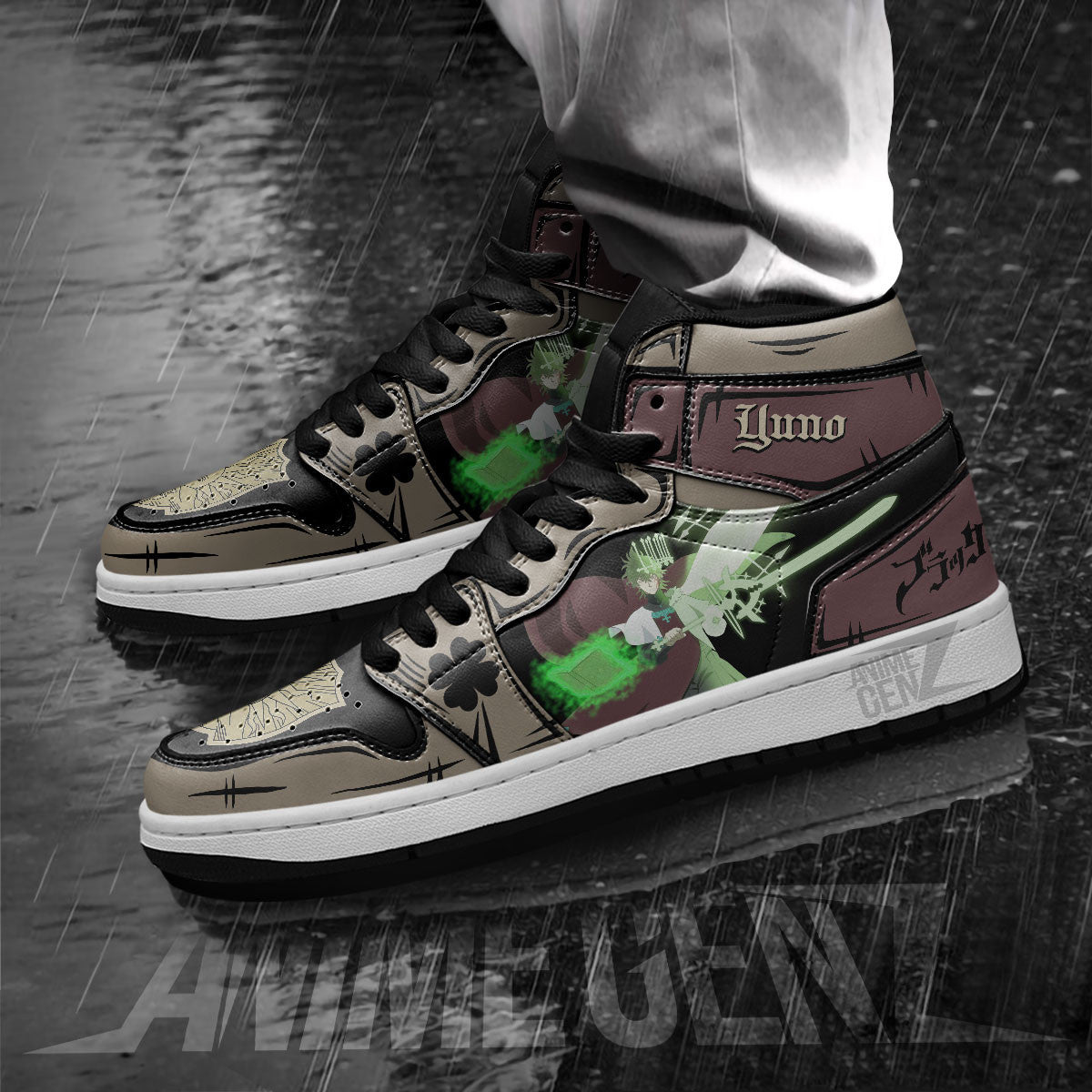 Yuno JD Sneakers Black Clover Custom Anime Shoes