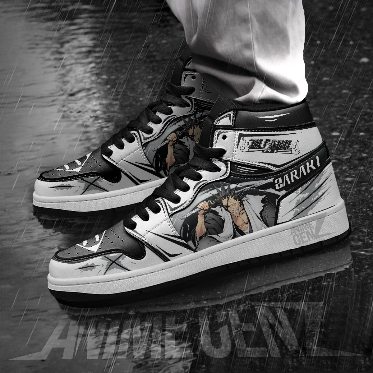 Bleach Kenpachi Zaraki JD Sneakers Custom Anime Shoes