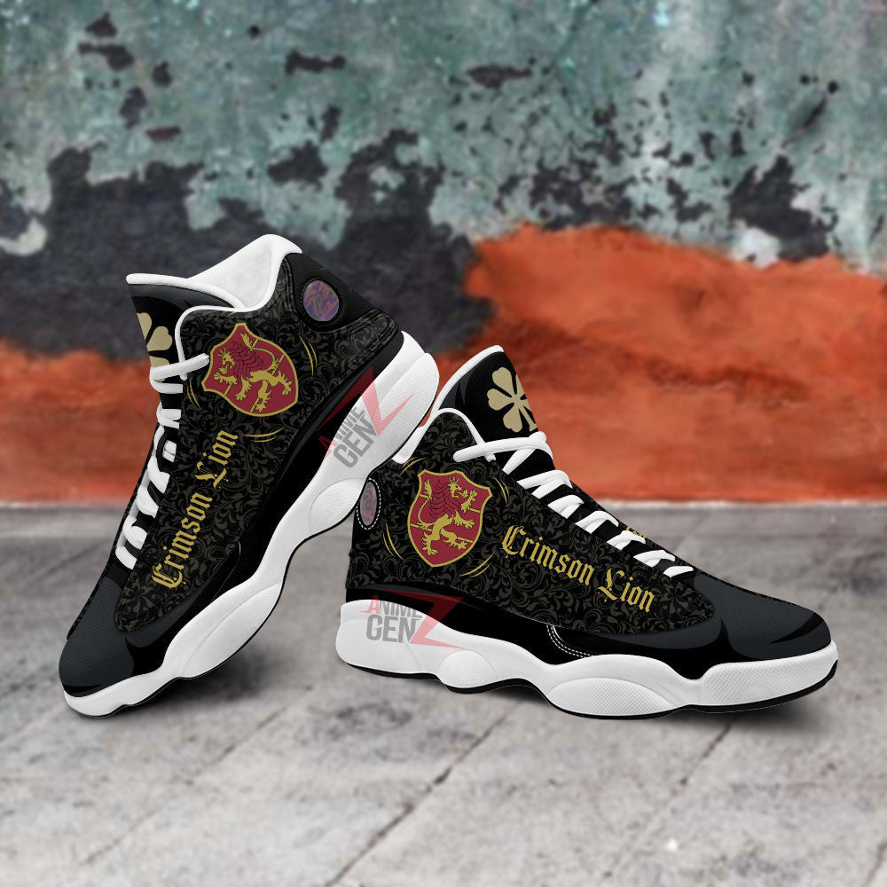 Back Clover Crimson Lion Air Jordan 13 Custom Anime Shoes
