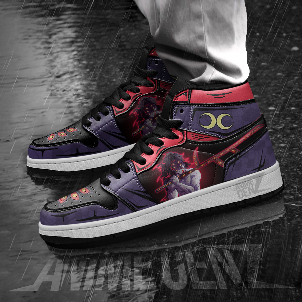 Demon Slayer Kokushibu JD Sneakers Custom Anime Shoes