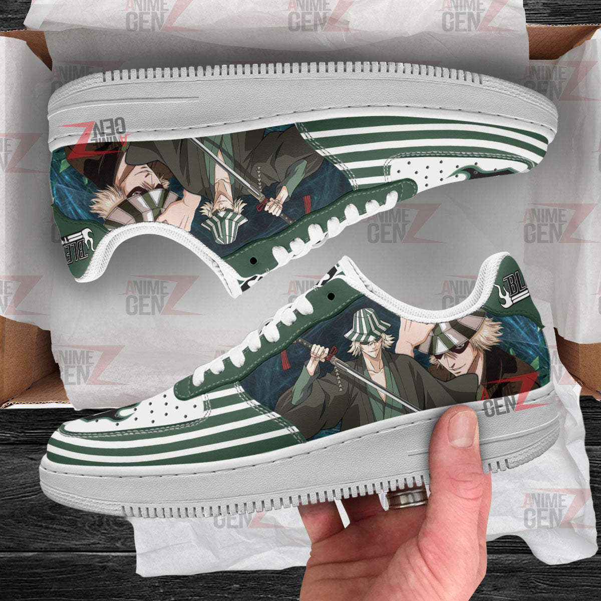 Bleach Kisuke Urahara Sneakers Custom Anime Shoes
