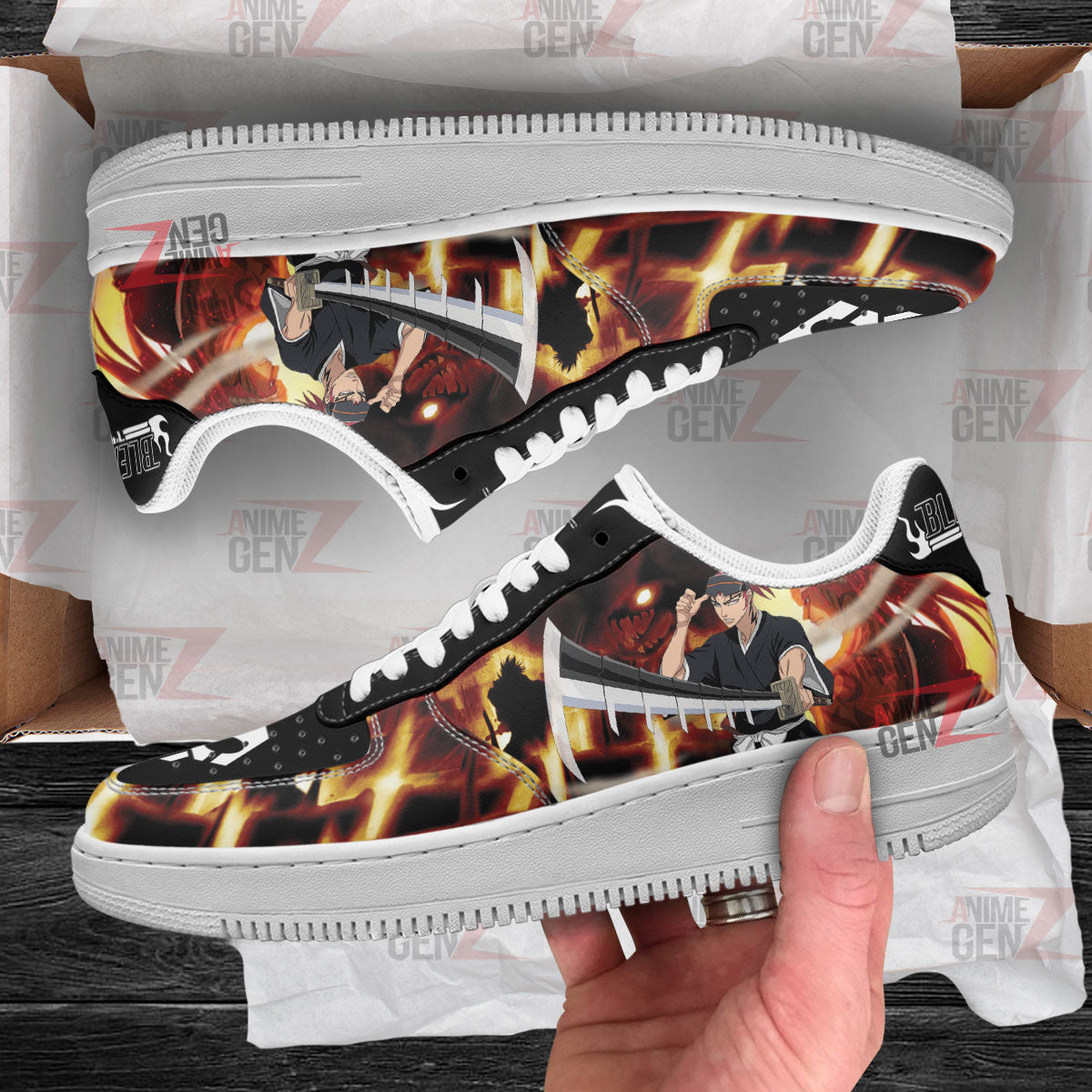 Bleach Renji Abarai Air Sneakers Custom Anime Shoes