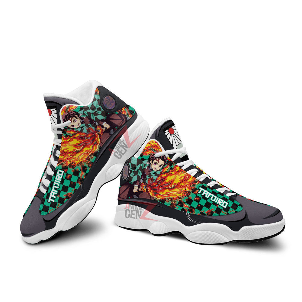 Demon Slayer JD13 Sneakers Kamando Tanjiro Sun Breathing Custom Anime Shoes