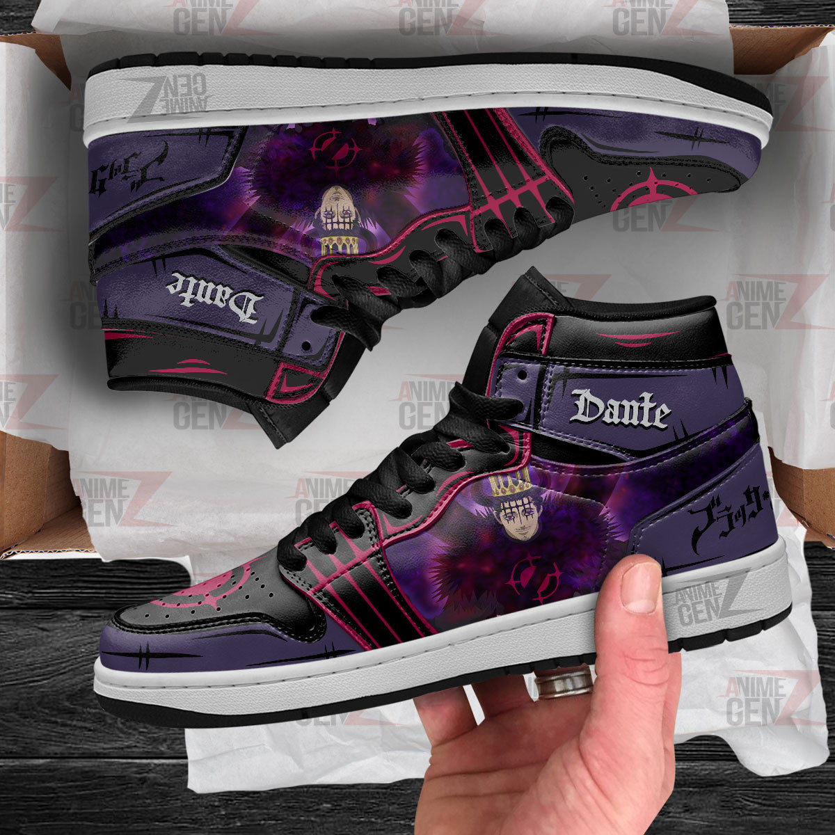 Black Clover Dante Zogratis JD Sneakers Custom Anime Shoes