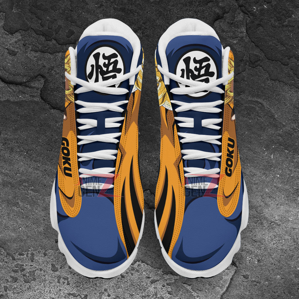 Dragon Ball Goku Super Saiyan 2 Air Jordan 13 Sneakers Custom Anime Shoes