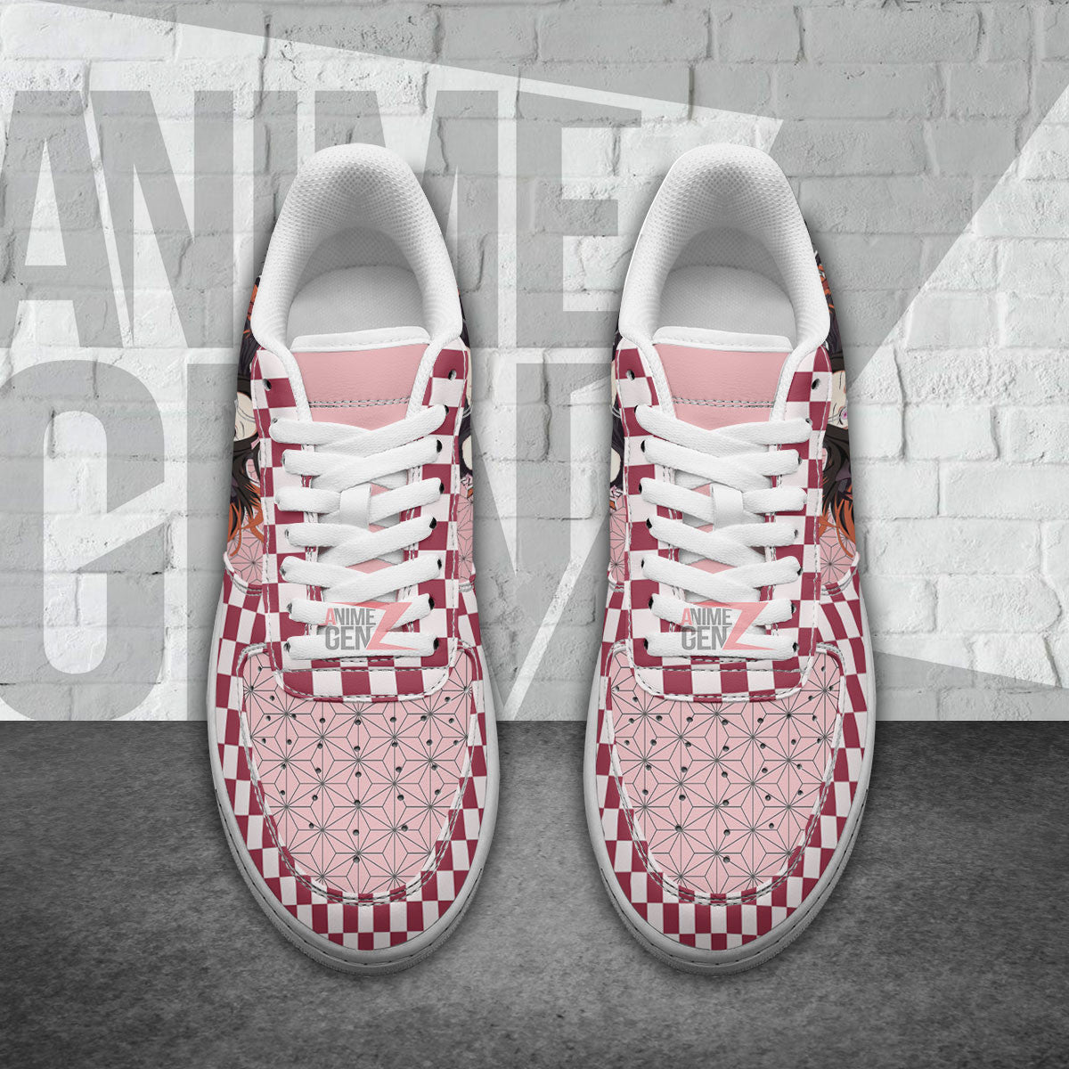 Demon Slayer Nezuko symbol Air Sneakers Custom Anime Shoes