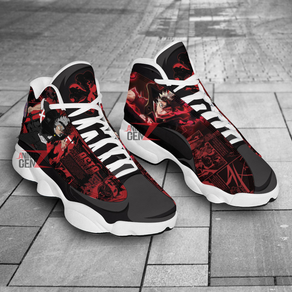 Black Clover Asta Air Jordan 13 Sneakers Custom Anime Shoes
