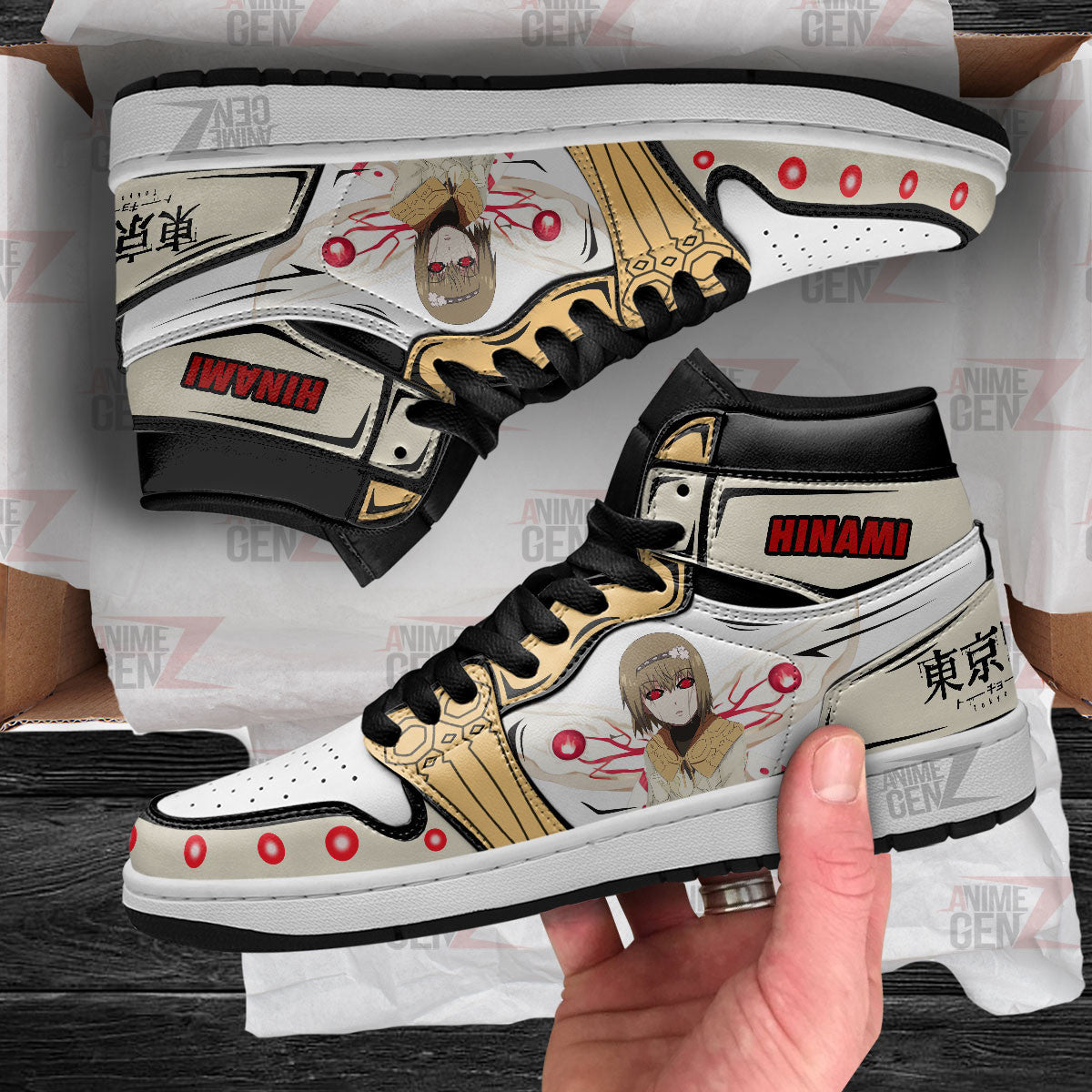 Tokyo Ghoul Hinami Fueguchi JD Sneakers Custom Anime Shoes