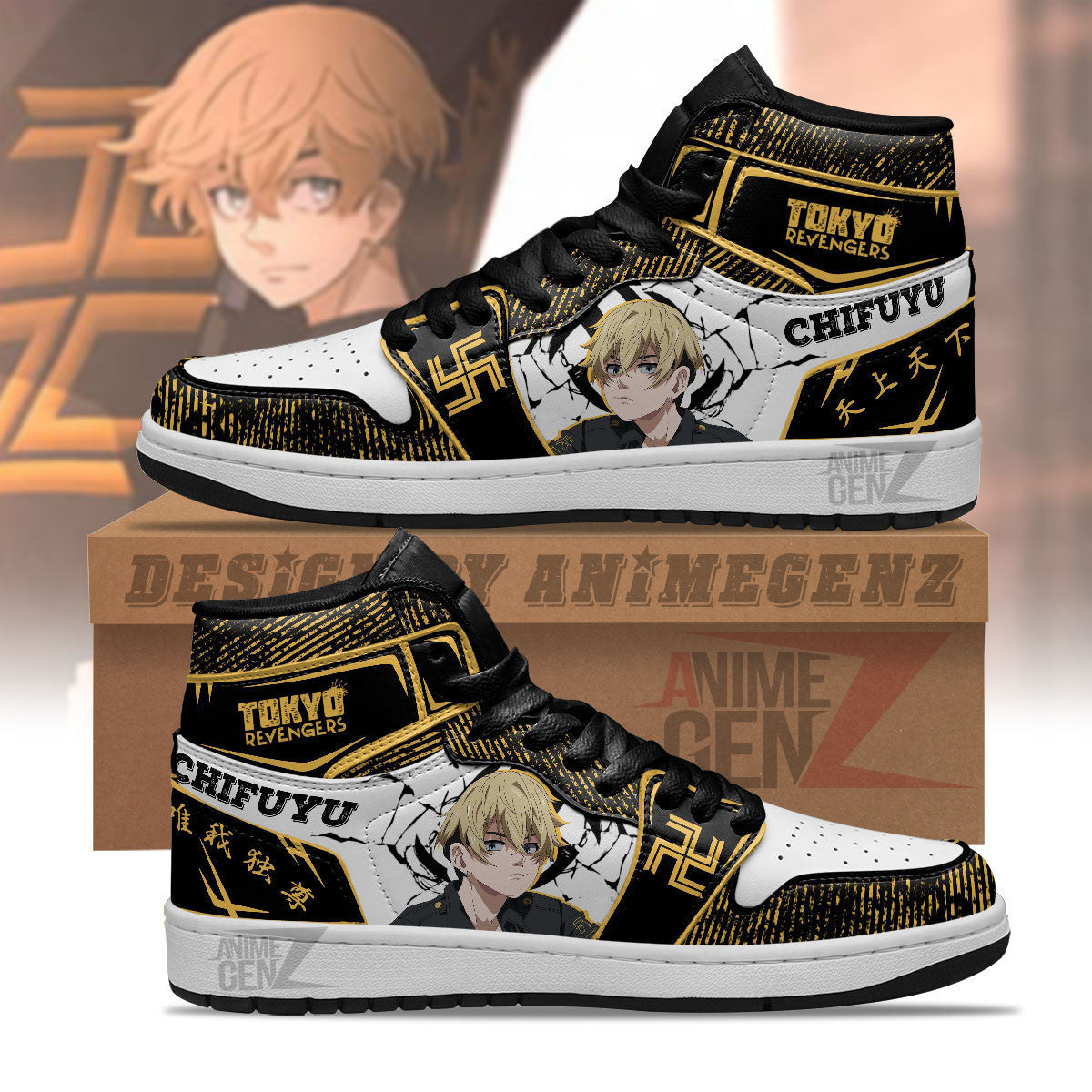 Tokyo Revengers Chifuyu Matsuno JD Sneakers Custom Anime Shoes