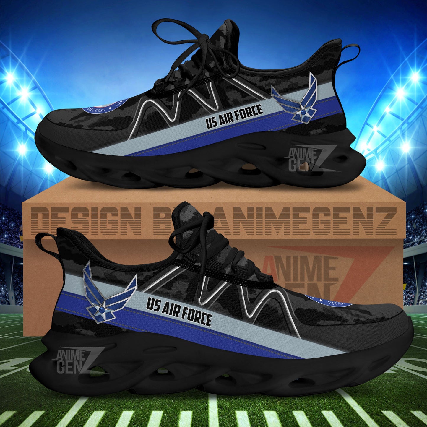 US Air Force Clunky Sneakers US Armed Force Custom Shoes