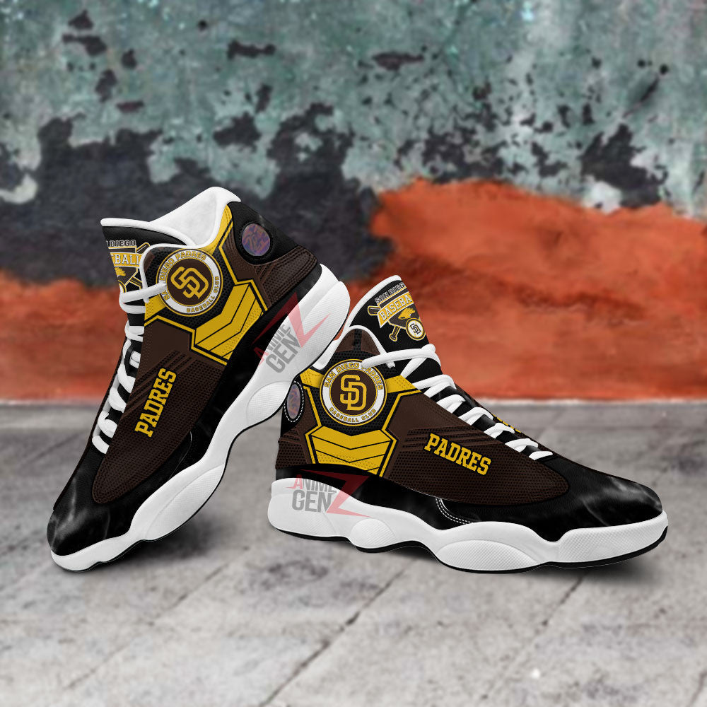 San Diego Padres Air Jordan 13 Sneakers MLB Baseball Custom Sports Shoes