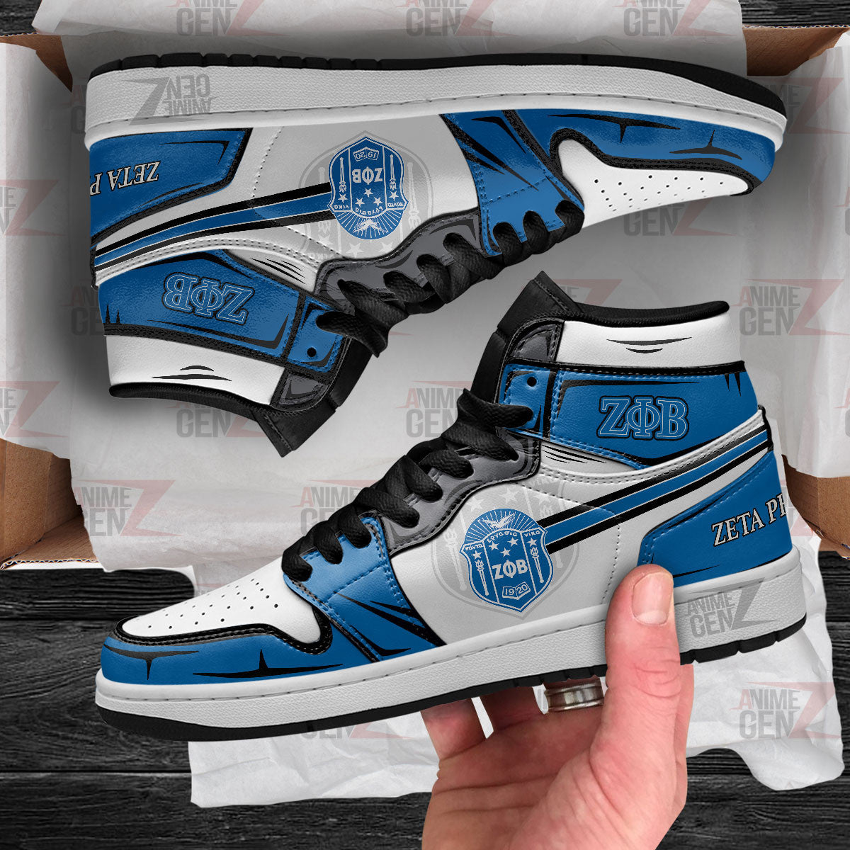 Zeta Phi Beta JD Sneakers Sororities Custom Shoes