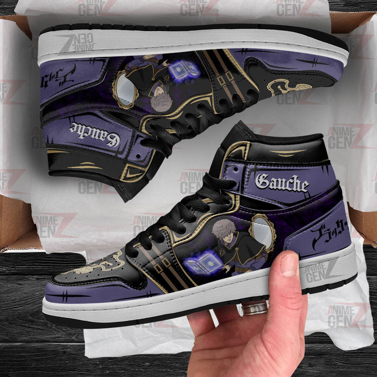 Black Clover Gauche Adlai JD Sneakers Custom Anime Shoes