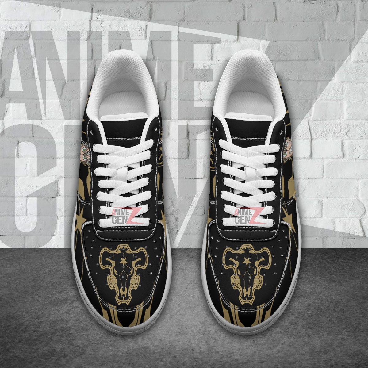 Black Clover Asta Black Bull Sneakers Custom Anime Shoes