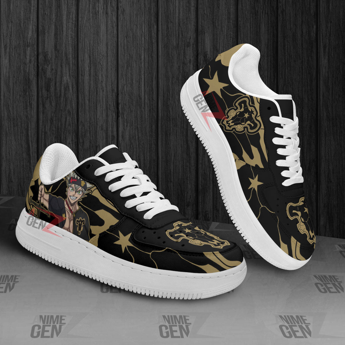 Black Clover Asta Black Bull Sneakers Custom Anime Shoes