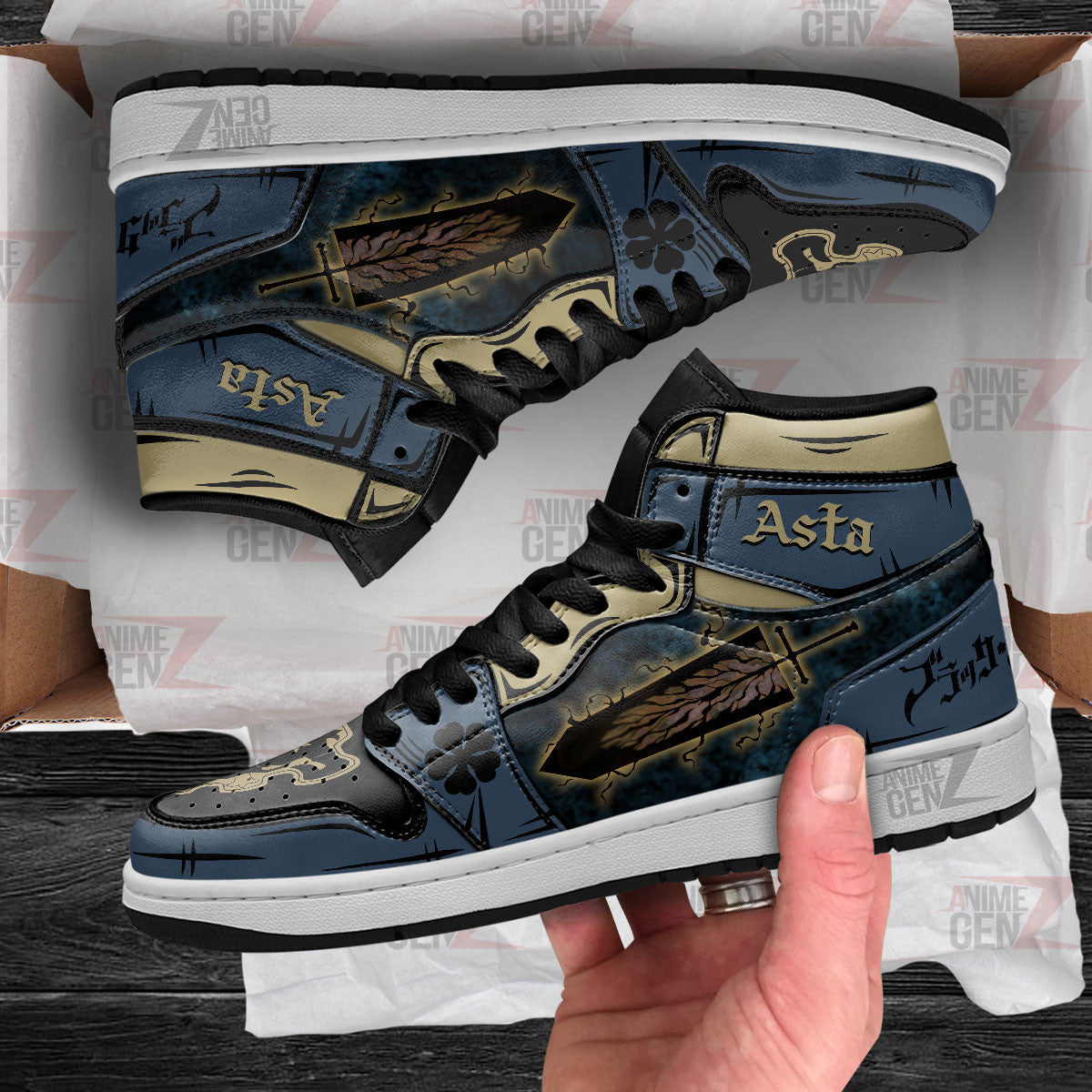 Asta Black Clover JD Sneakers Custom Anime Shoes