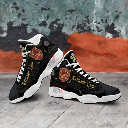 Back Clover Crimson Lion Air Jordan 13 Custom Anime Shoes