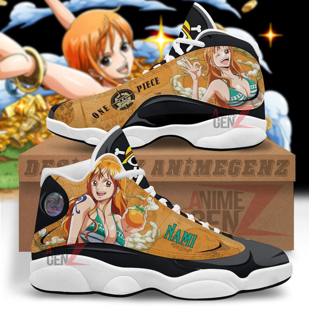One Piece Nami Air Jordan 13 Sneakers Custom Anime Shoes