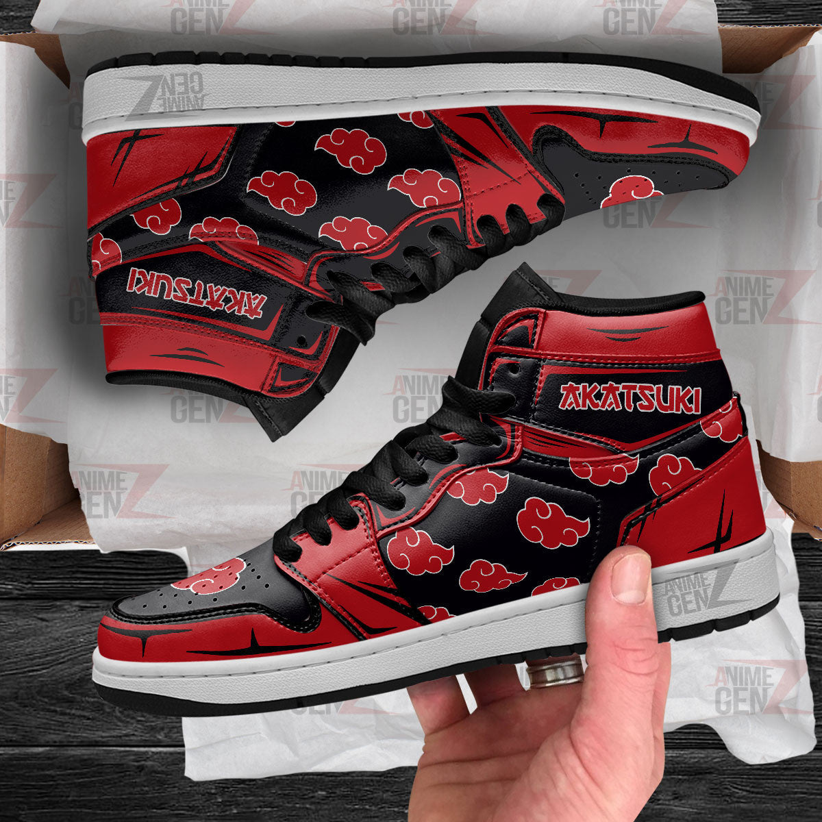Akatsuki JD Sneakers Naruto Custom Anime Shoes Special Design
