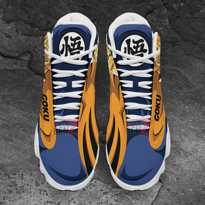 Dragon Ball Goku Super Saiyan 2 Air Jordan 13 Sneakers Custom Anime Shoes