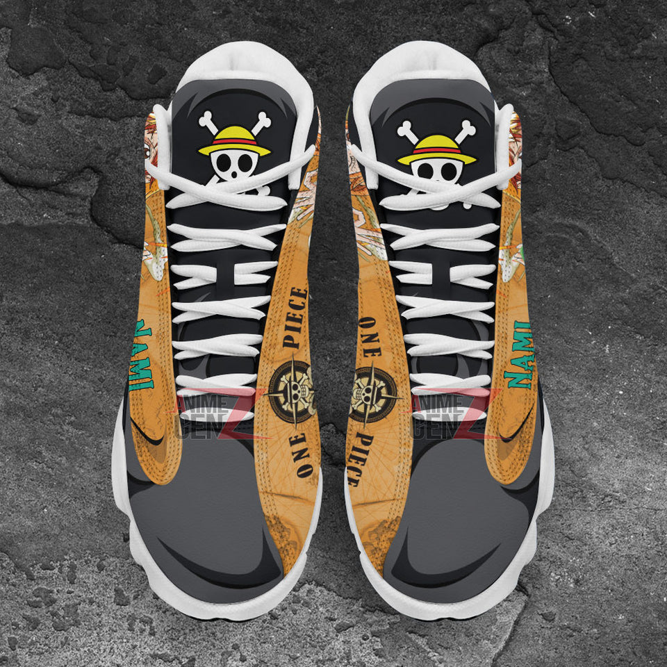 One Piece Nami Air Jordan 13 Sneakers Custom Anime Shoes