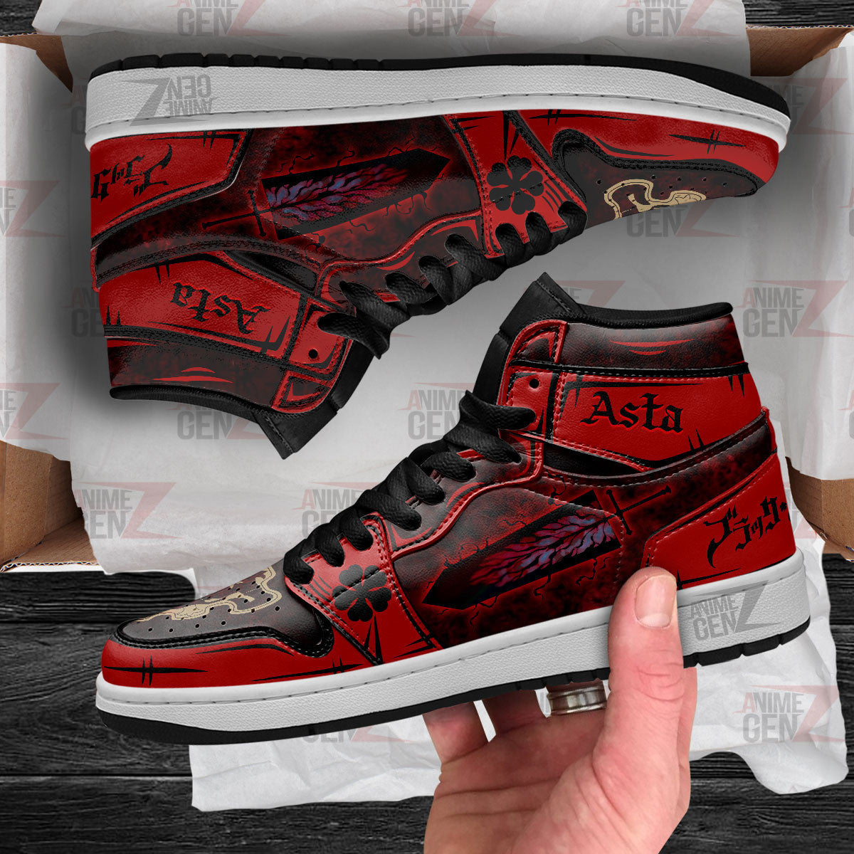 Black Clover Asta JD Sneakers Custom Anime Shoes