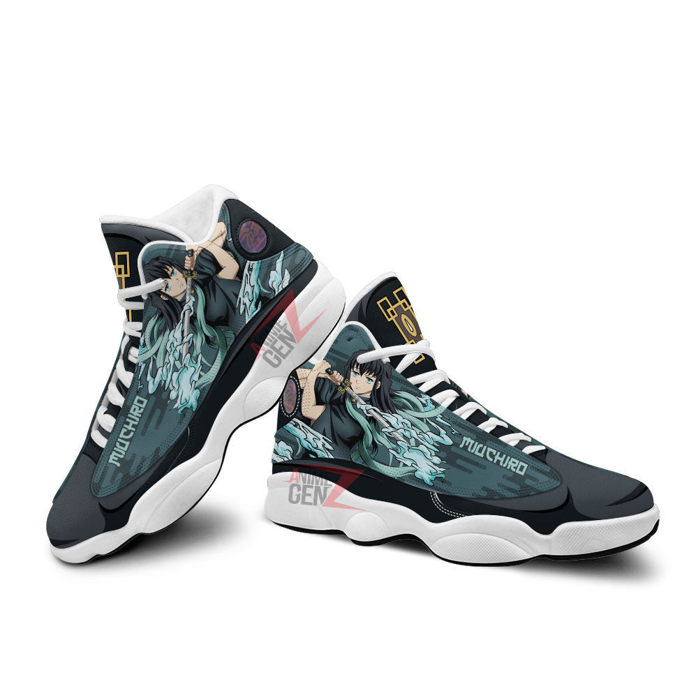 Demon Slayers JD13 Sneakers Muichiro Tokito Air Jordan 13 Custom Anime Shoes