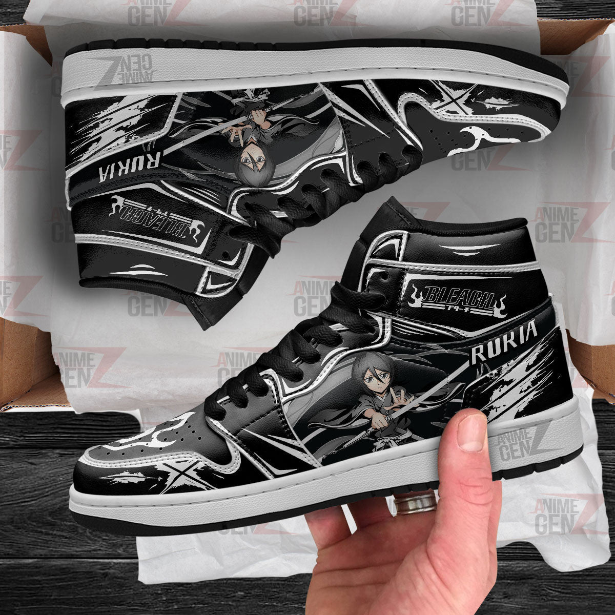 Bleach Rukia Kuchiki JD Sneakers Custom Anime Shoes