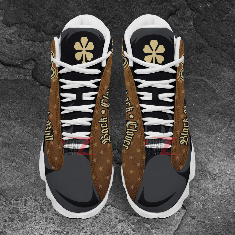 Back Clover Black Bull Air Jordan 13 Custom Anime Shoes
