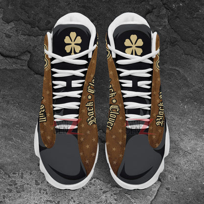 Back Clover Black Bull Air Jordan 13 Custom Anime Shoes
