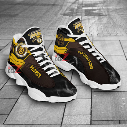 San Diego Padres Air Jordan 13 Sneakers MLB Baseball Custom Sports Shoes
