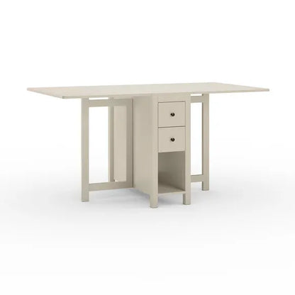 Compact Extendable Dining Table With Storage Drawers And Painted Finish