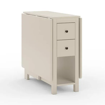 Compact Extendable Dining Table With Storage Drawers And Painted Finish