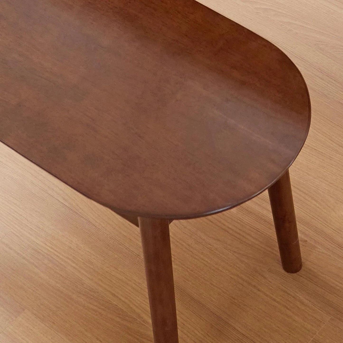 Walnut Wood Grain Bench For Entryway Or Dining Space
