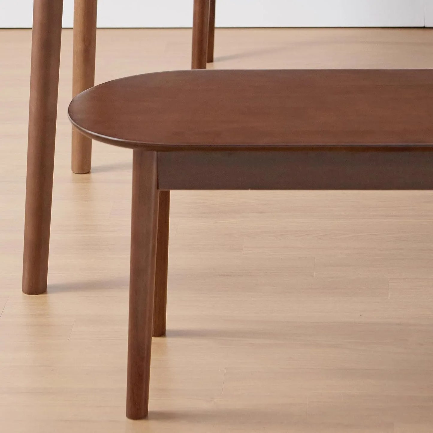 Walnut Wood Grain Bench For Entryway Or Dining Space