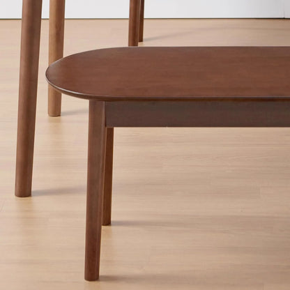 Walnut Wood Grain Bench For Entryway Or Dining Space