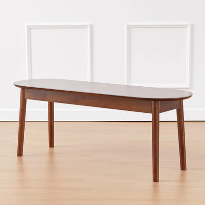 Walnut Wood Grain Bench For Entryway Or Dining Space