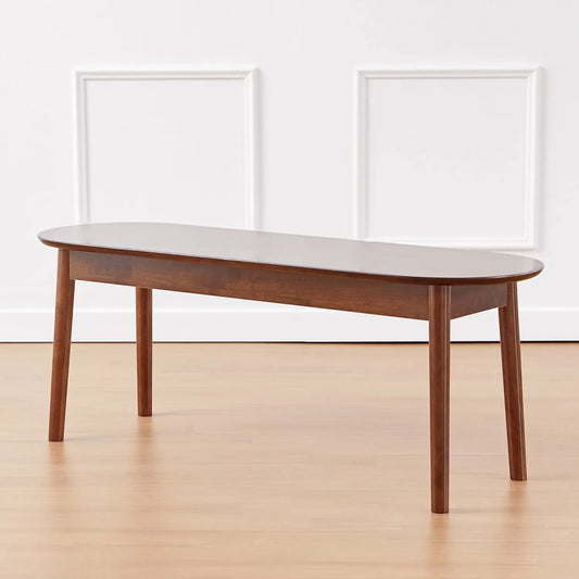 Walnut Wood Grain Bench For Entryway Or Dining Space