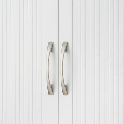 White Wall Mounted Cabinet With Adjustable Shelves